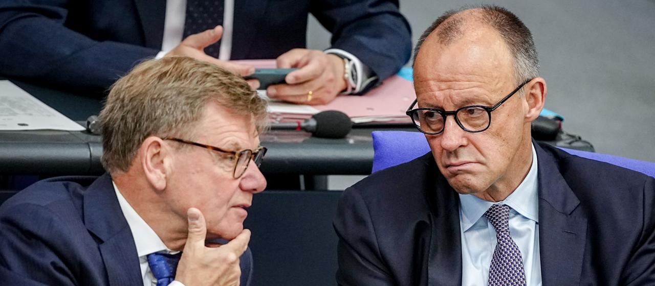 Johann Wadephul und Friedrich Merz