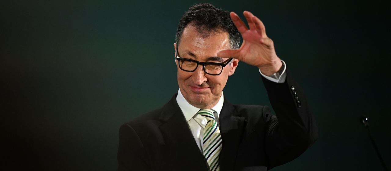 Cem Özdemir bei der Wahlparty der Grünen in Baden-Württemberg