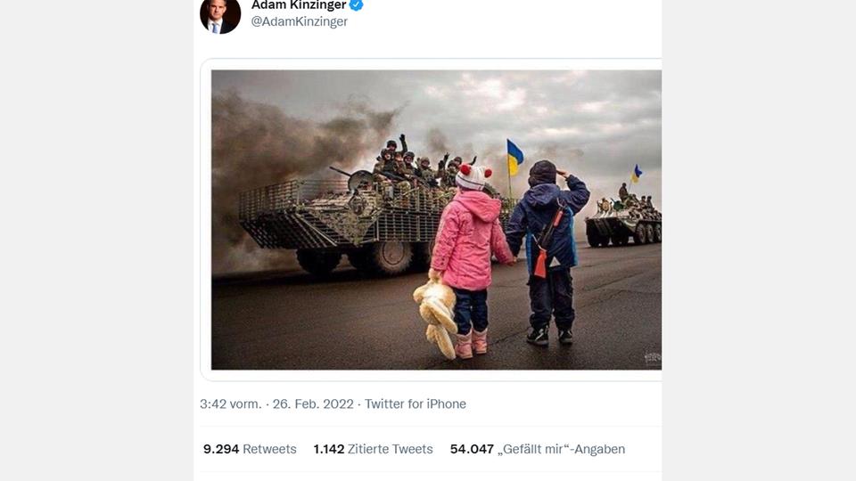 Screenshot eines Twitter-Posts von Adam Kinzinger