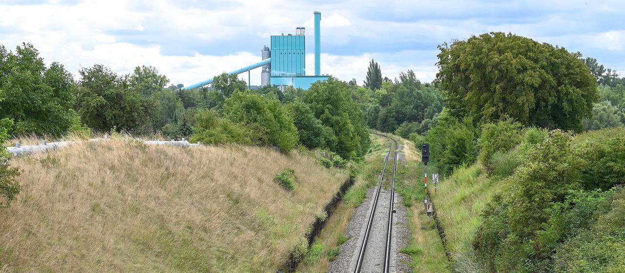 Bahnstrecke  bei Hohenmölsen, Burgenlandkreis
