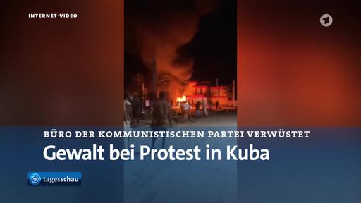 Gewalt bei Protest in Kuba