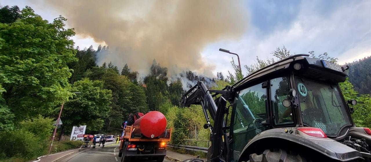 Waldbrand in Schramberg im Schwarzwald