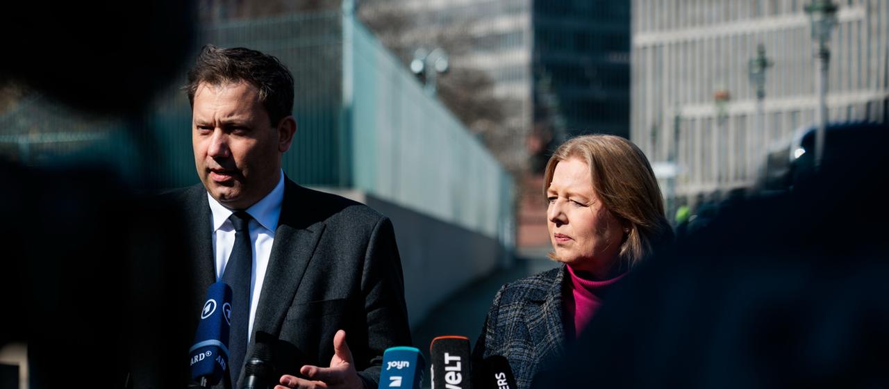 Lars Klingbeil und Bärbel Bas