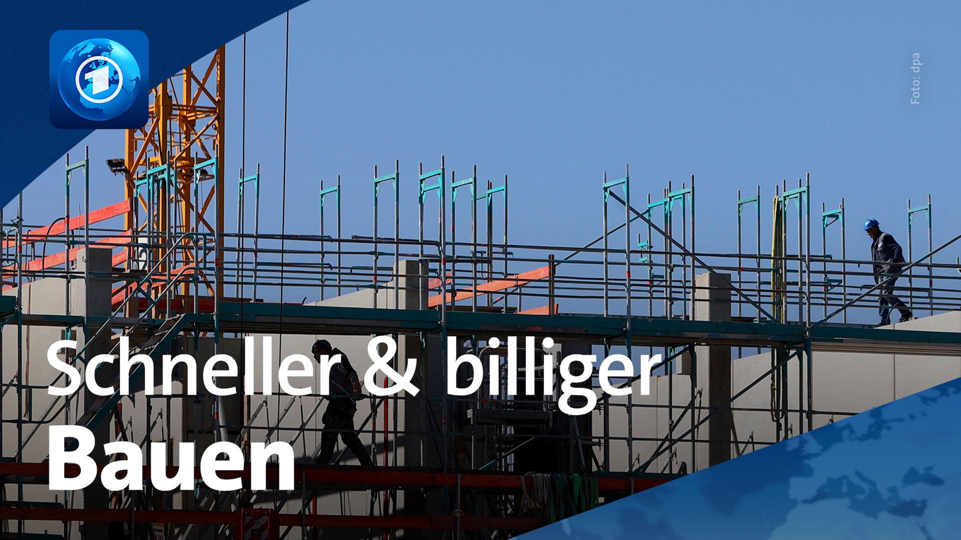 Arbeiter sind auf einer Baustelle zu sehen. | dpa/ARD-aktuell