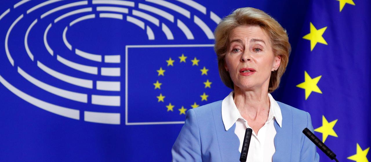 Von der Leyen in Brüssel: Kandidatin im Kreuzverhör | tagesschau.de, image size:1280x560
