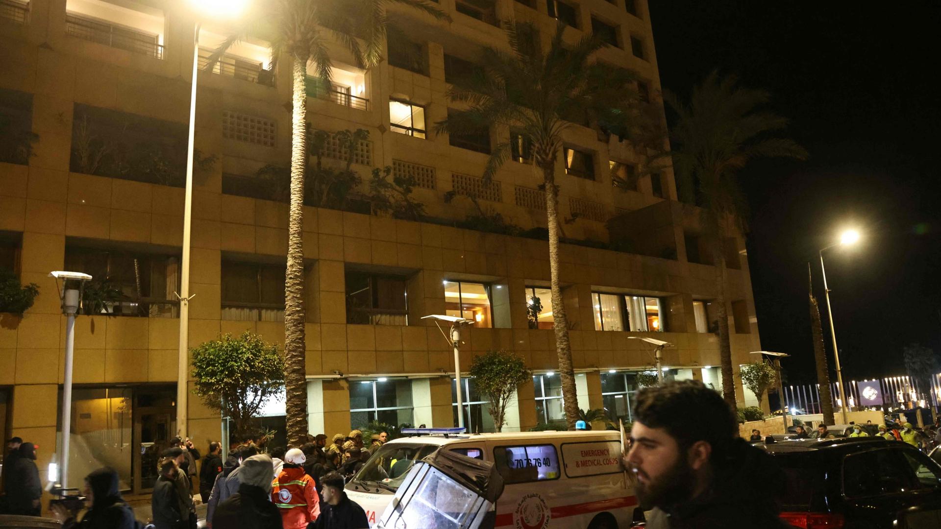 Ein Hotel in Beirut nach einem Angriff | AFP