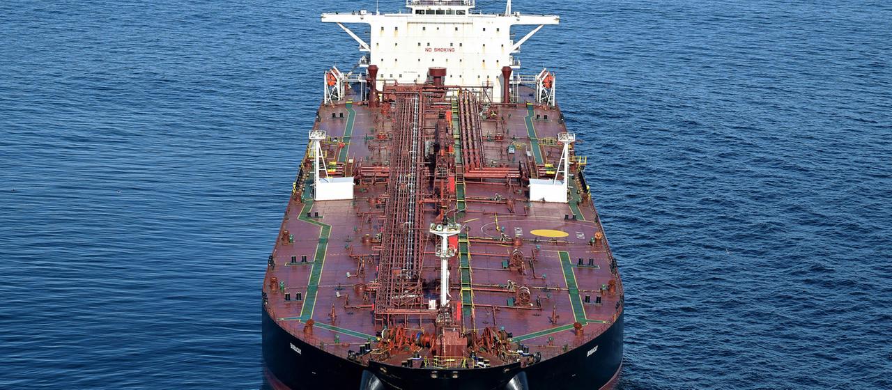 Ein Tanker der sogenannten Schattenflotte Russlands.