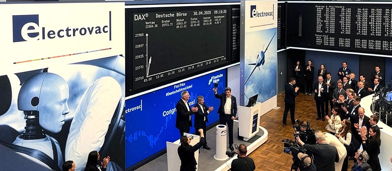 Börsengang von Electrovac an der Frankfurter Börse.
