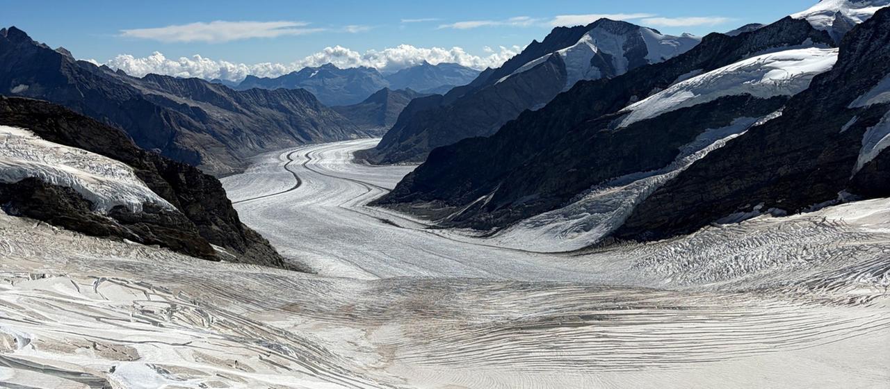 Blick auf den Aletschgletscher