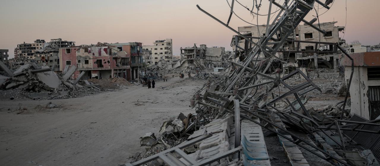 Zerstörte Gebäude im Gebiet Tel al-Hawa, südlich von Gaza-Stadt | dpa Zerstörte Gebäude im Gebiet Tel al-Hawa, südlich von Gaza-Stadt