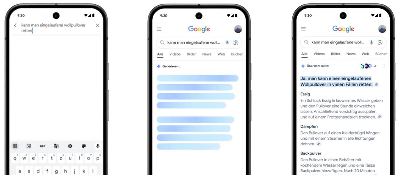 Google bietet nun in Deutschland und Europa "bersicht mit KI" an |  tagesschau.de