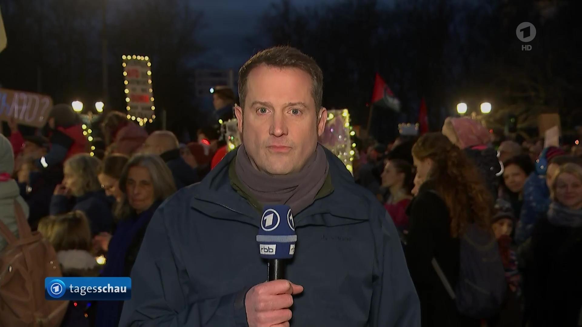 Markus Reher, RBB, zu Demonstration gegen Rechts in Berlin