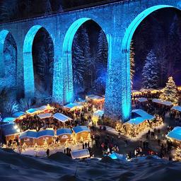 Weihnachstmarkt in der Ravenna-Schlucht im Schwarzwald