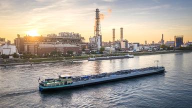 Industrieanlagen von BASF am Rhein