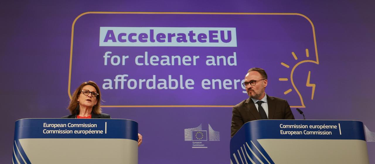 Vize-EU-Kommissionspräsidentin Teresa Ribera und EU-Energiekommissar Dan Jørgensen