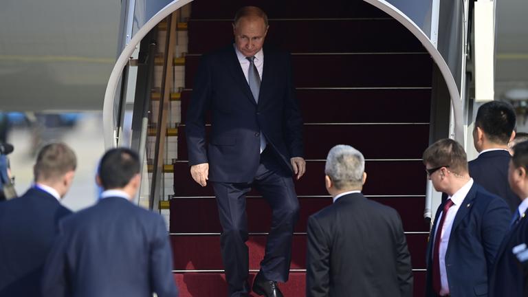 Wladimir Putin bei seiner Ankunft in Peking