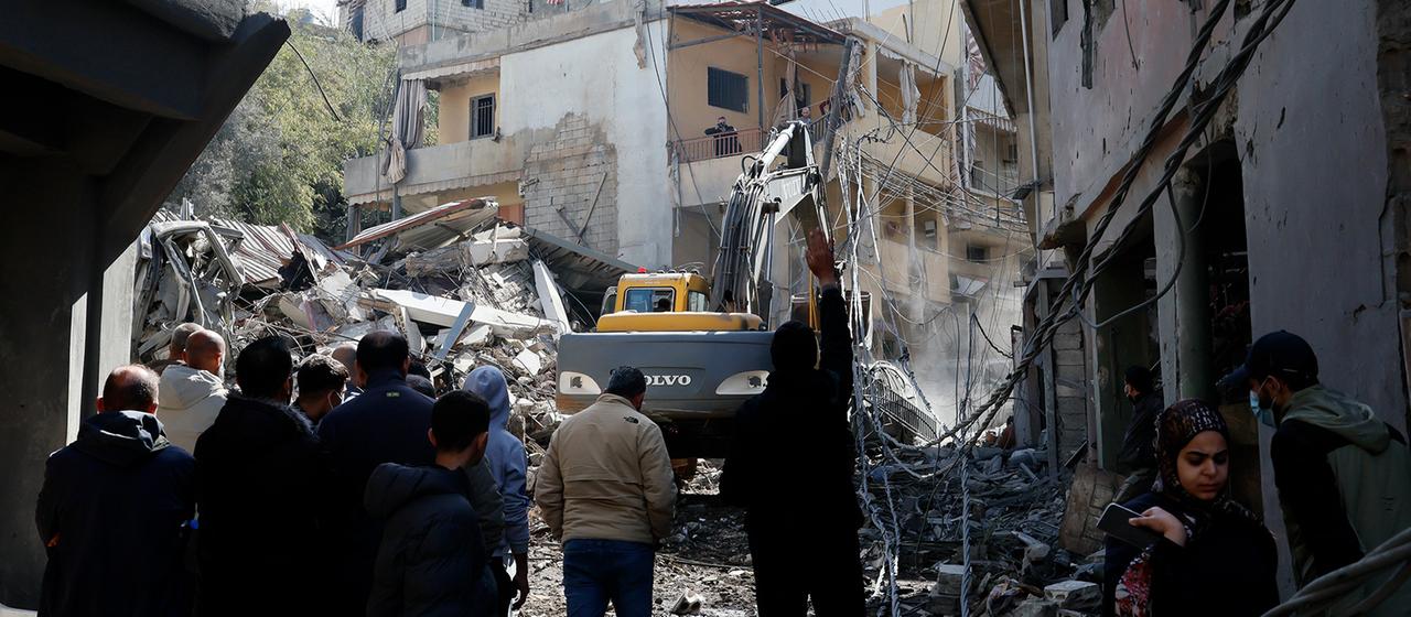 Zerstörte Häuser in Beirut