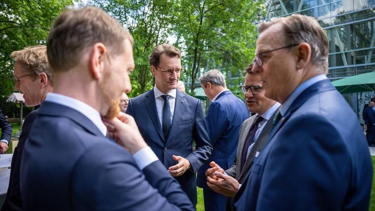 Michael Kretschmer, Hendrik Wüst, Boris Rhein und Bodo Ramelow