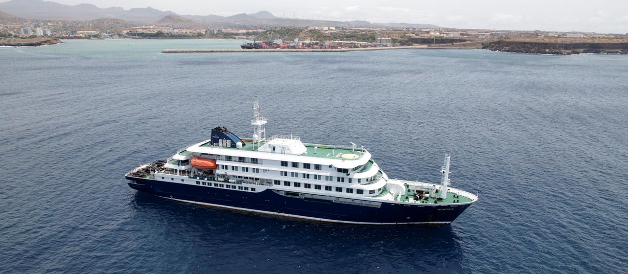 Das Kreuzfahrtschiff "Hondius"
