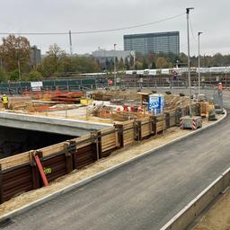 Die provisorische Auffahrt der Autobahn A7 in Hamburg-Bahrenfeld