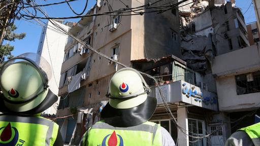Zerstörtes Haus nach einem israelischen Angriff in Beirut
