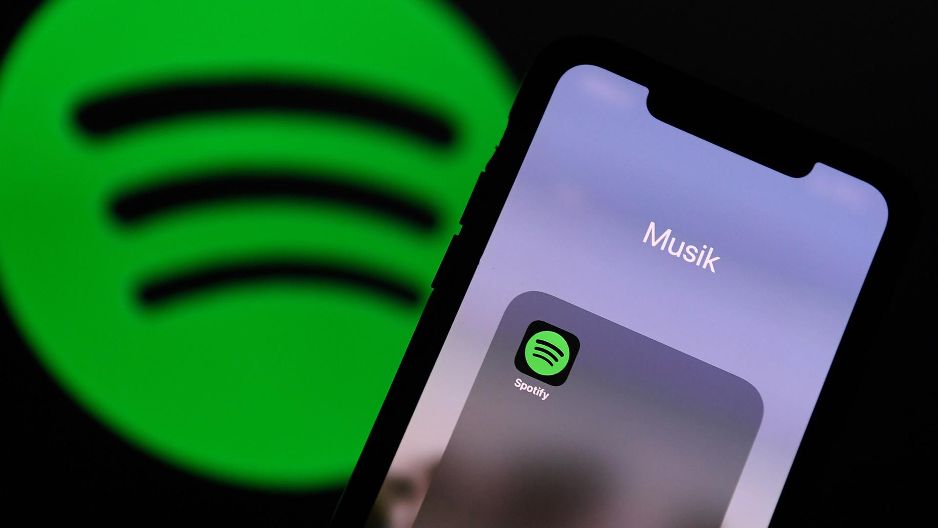 Logo vom Streaming-Anbieter Spotify. (Quelle: dpa/Revierfoto) | dpa/Revierfoto