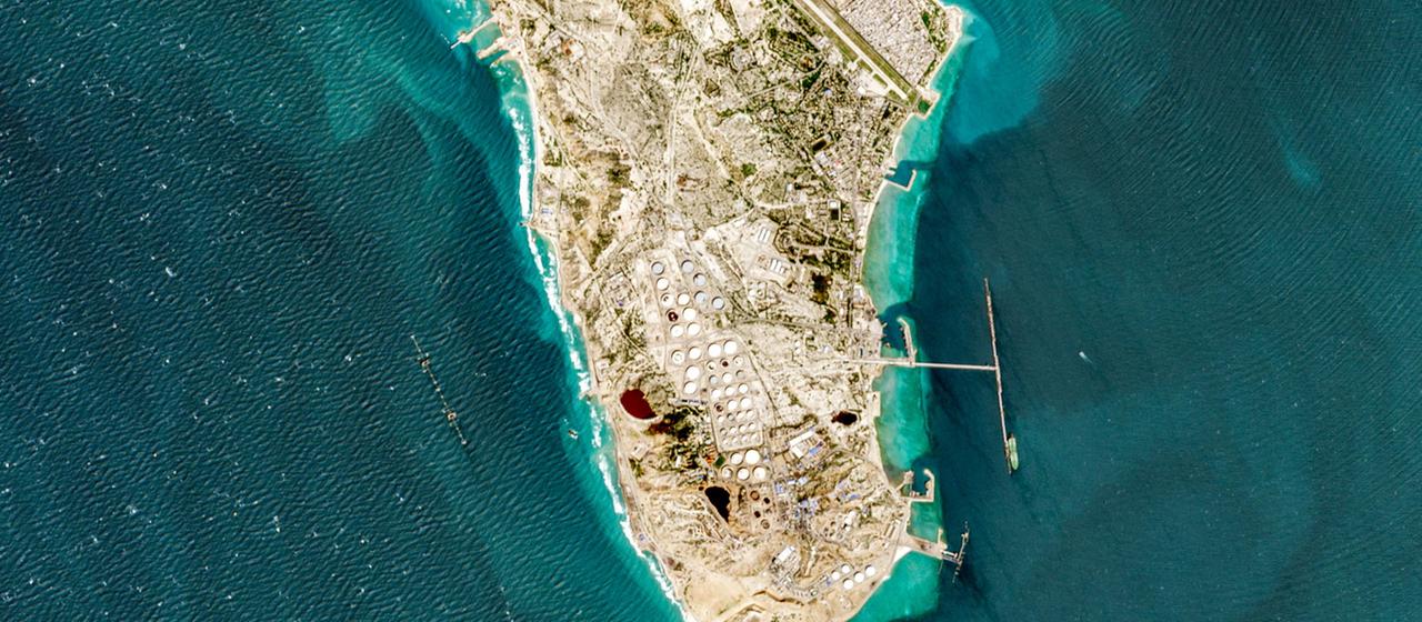 Die Insel liegt Kharg liegt im Persischen Golf und ist strategisch wichtig (Archiv)