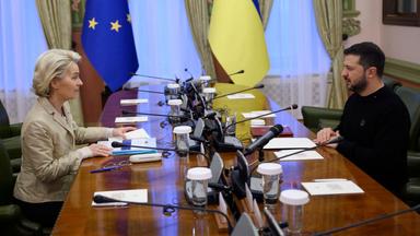 Wolodymyr Selenskyj, Präsident der Ukraine und Ursula von der Leyen, Präsidentin der Europäischen Kommission