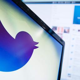 Das Twitter-Logo auf einem Computerbildschirm