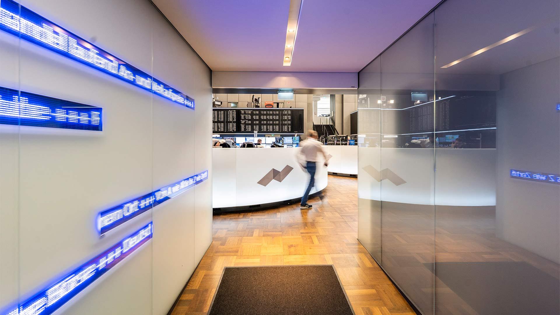 Blick in die Frankfurter Börse. | picture alliance/dpa