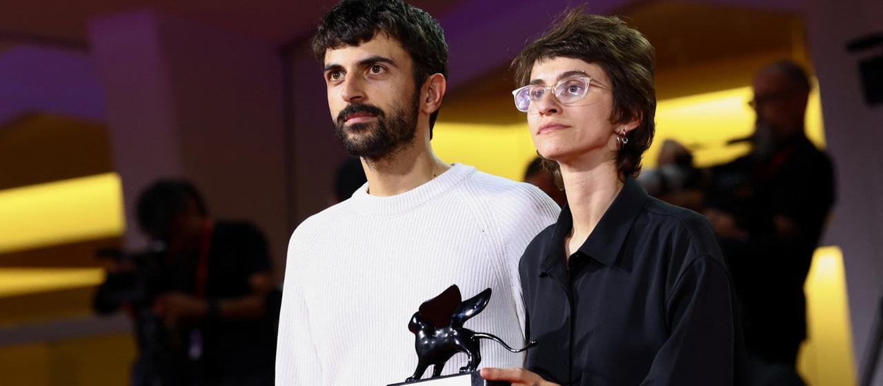 Yuval Abraham und Rachel Szor bei den Filmfestspielen in Venedig