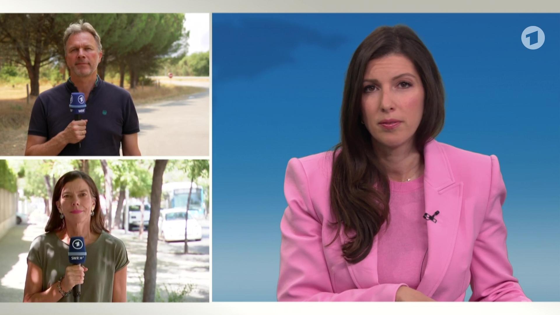 Cai Rienäcker, ARD Paris, und Kristina Böker, ARD Madrid, zur Waldbrandlage in Frankreich und Spanien
