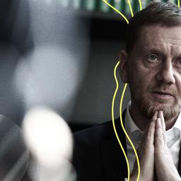 Michael Kretschmer (CDU), Ministerpräsident von Sachsen, spricht während eines Interviews in der Vertretung des Freistaates Sachsen in der Hauptstadt.