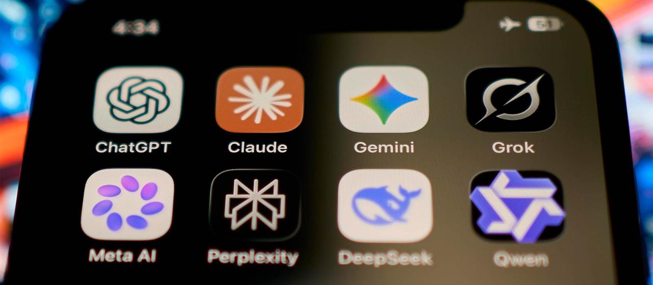 KI Apps auf einem Smartphone.