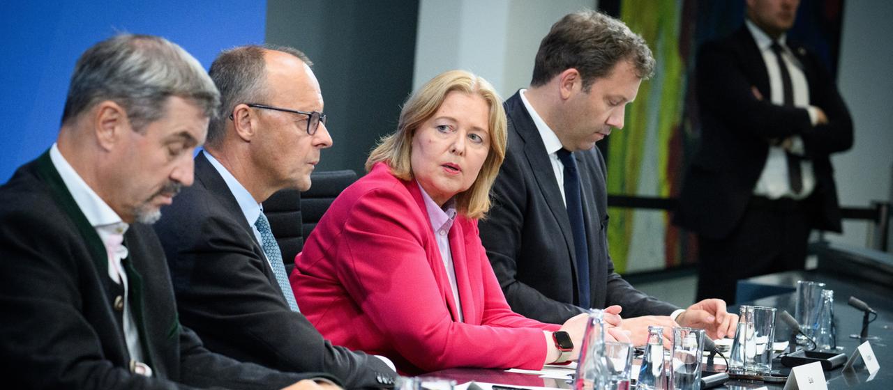 Markus Söder, Friedrich Merz, Bärbel Bas und Lars Klingbeil