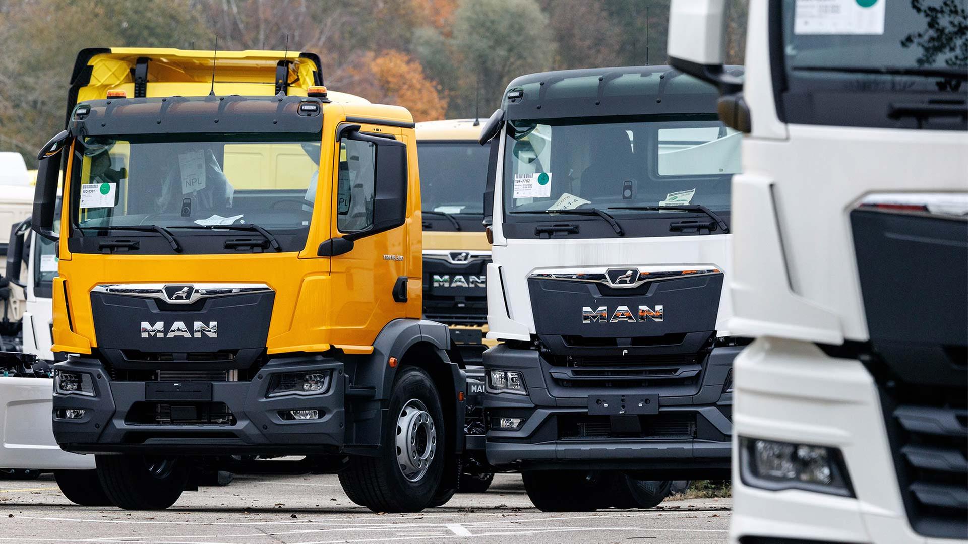 LKWs von MAN. | picture alliance/dpa