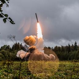 Iskander-Rakete bei einer Übung im Jahr 2017 in St. Petersburg.