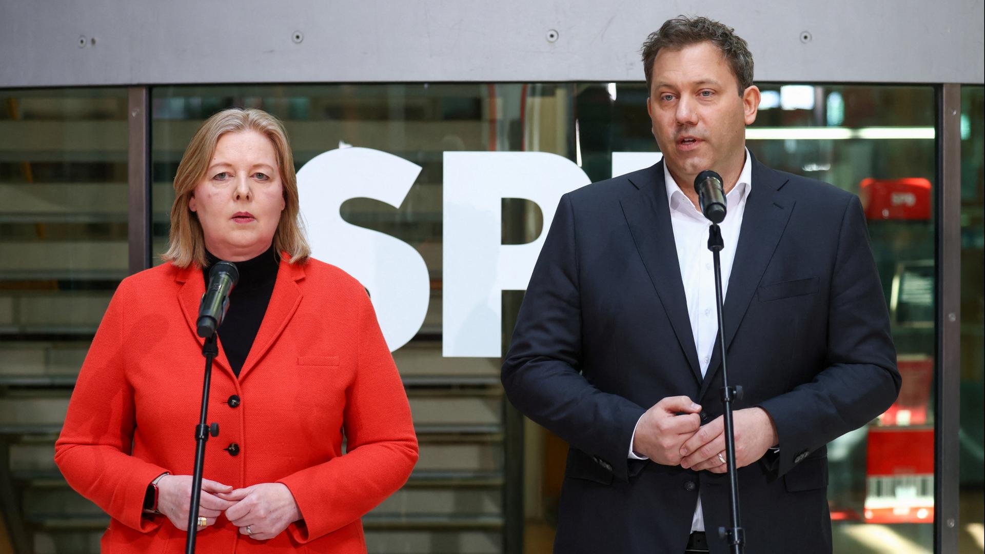 BÃ¤rbel Bas und Lars Klingbeil | REUTERS