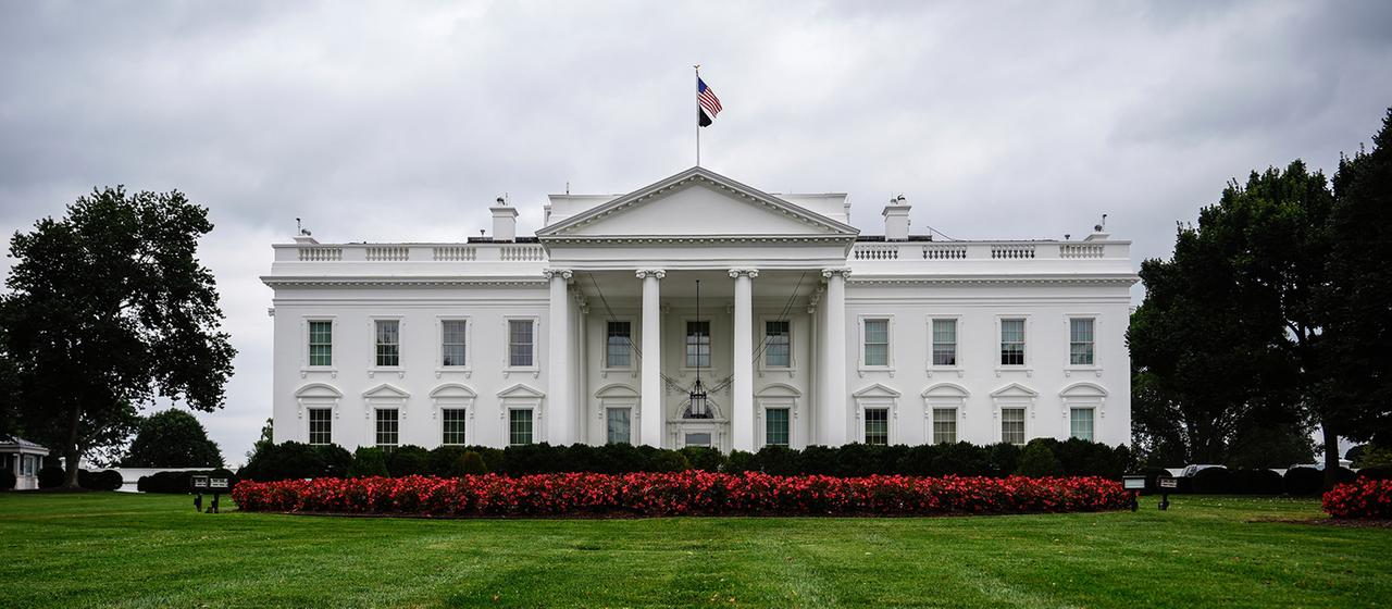 Blick auf das Weiße Haus in Washington.