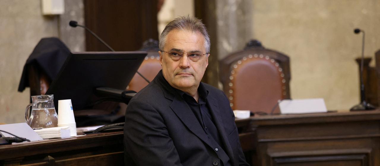 Egisto Ott im Gerichtssaal