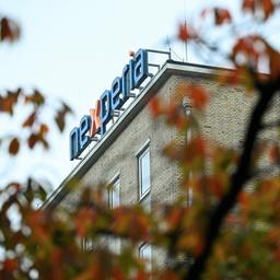 Das Nexperia-Logo an einem Firmengebäude.