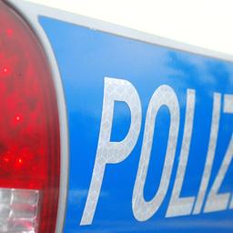 Rückseite eines Streifenwagens