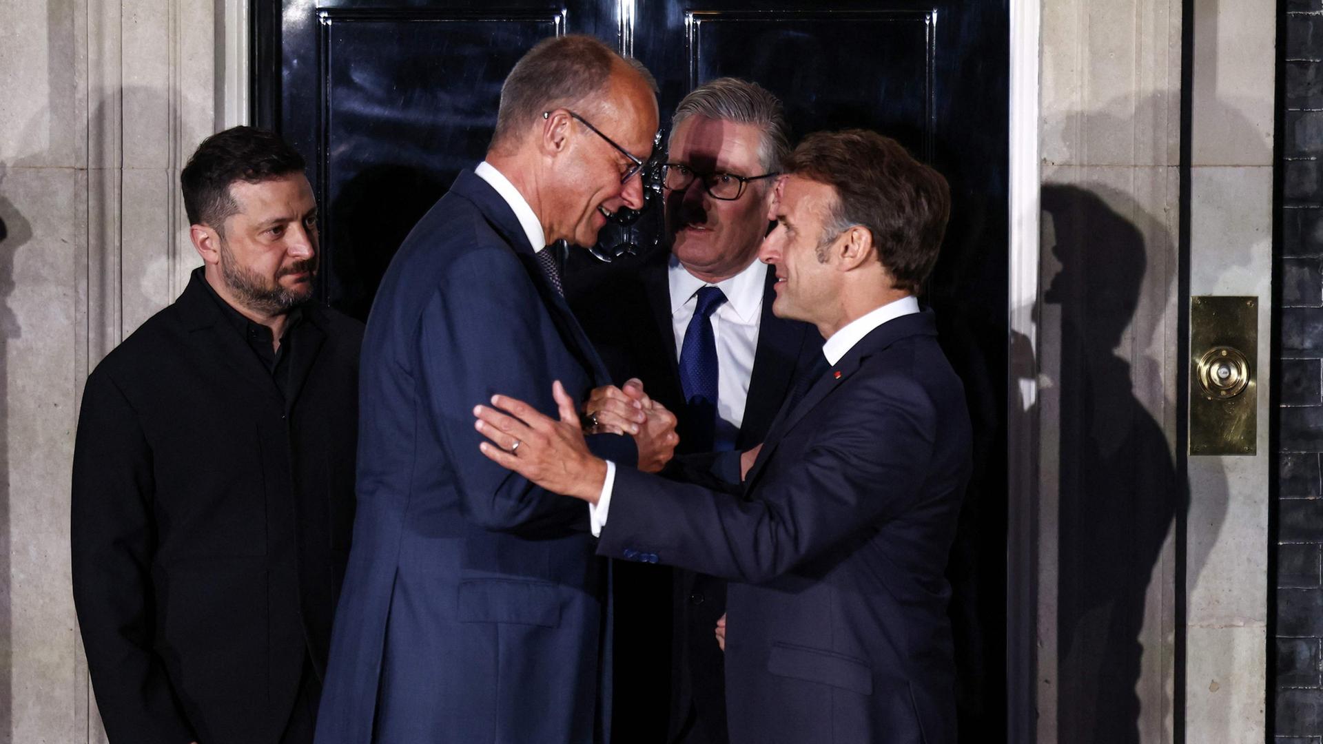 Wolodymyr Selenskyj, Friedrich Merz, Keir Starmer und Emmanuel Macron | AFP