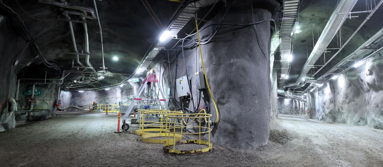 Der unterirdische Endlagertunnel "Onkalo" für abgebrannte Brennelemente von Posiva auf dem Gelände des Kernkraftwerks Olkiluoto in Eurajoki.