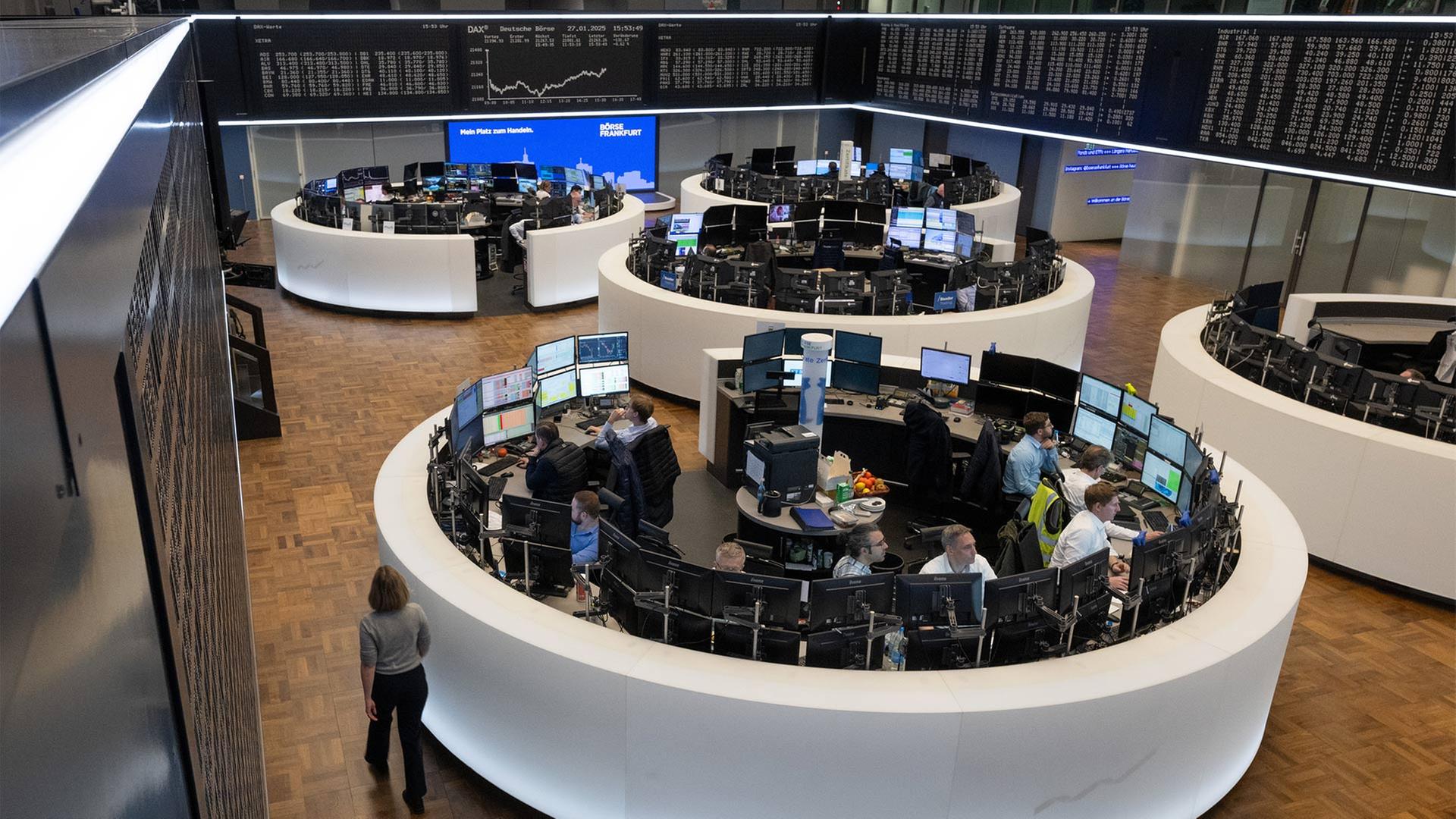 Handelssaal der Deutschen Börse in Frankfurt. | picture alliance/dpa
