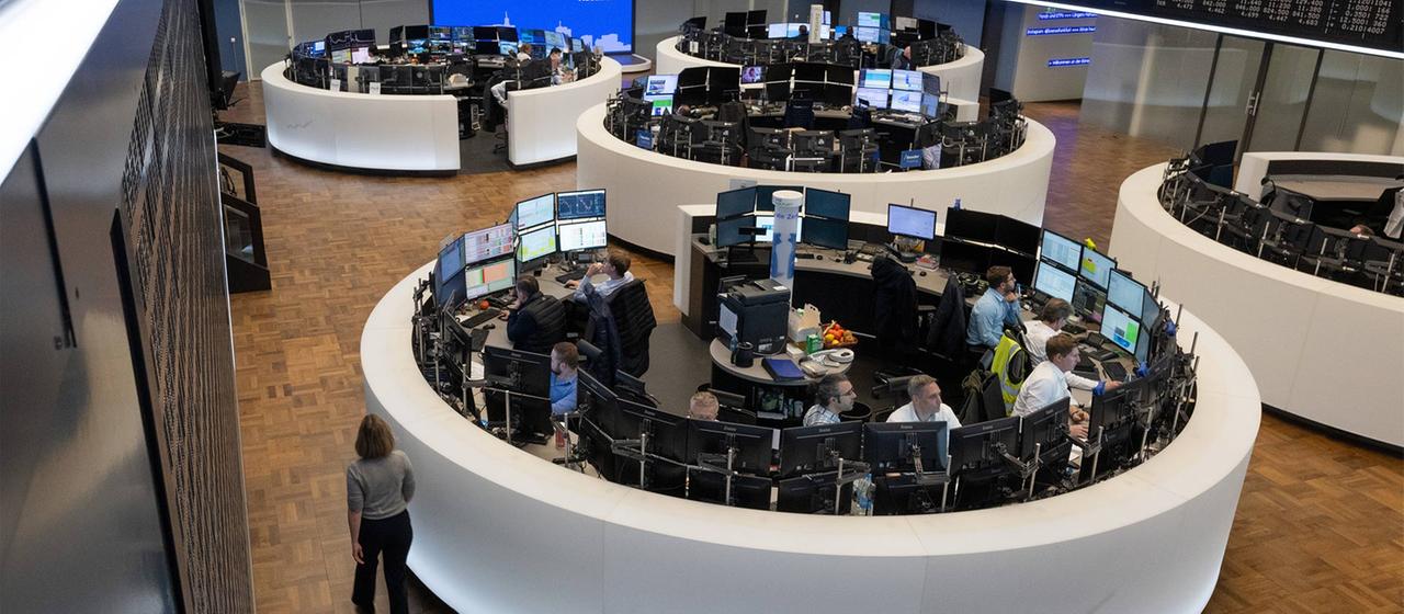 Handelssaal der Deutschen Börse in Frankfurt.