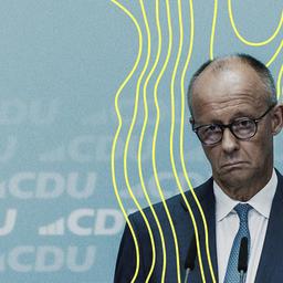 Bundeskanzler Friedrich Merz auf einer Pressekonferenz nach der Landtagswahl