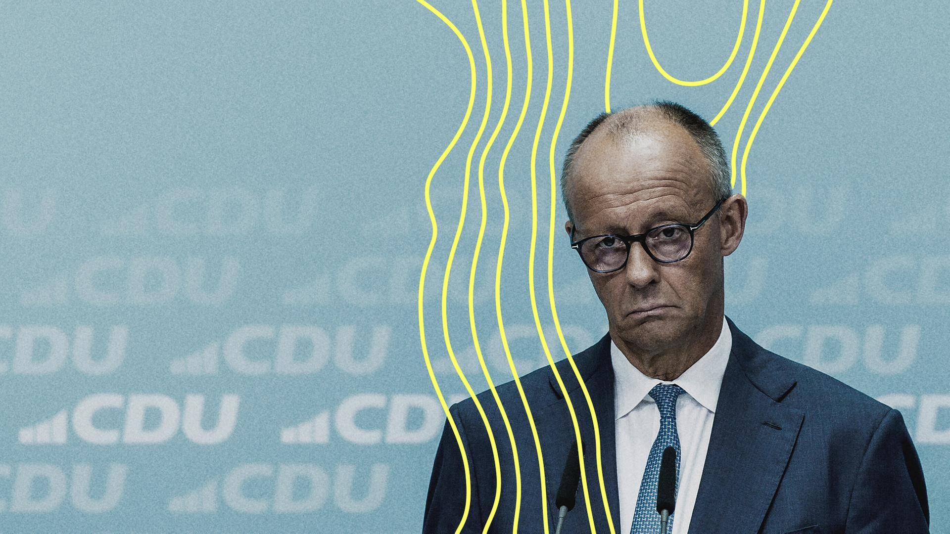 Bundeskanzler Friedrich Merz auf einer Pressekonferenz nach der Landtagswahl | picture alliance / photothek.de | Florian Gaertner