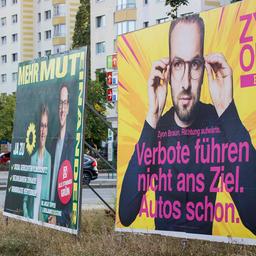 Wahlplakate der Grünen und der FDP in Brandenburg 