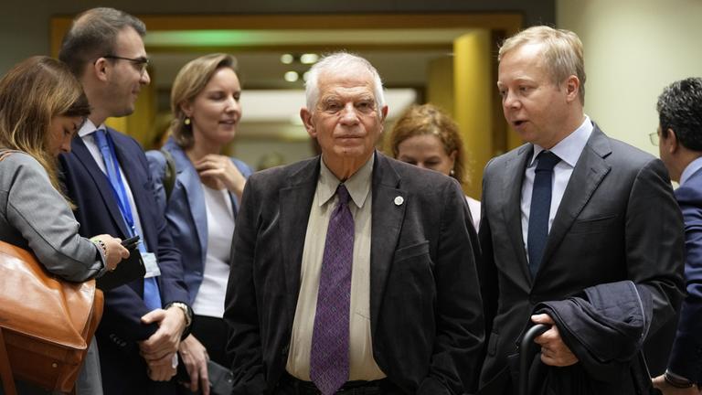 EU-Chefdiplomat Josep BOrrell bei einem EU-Außenministertreffen